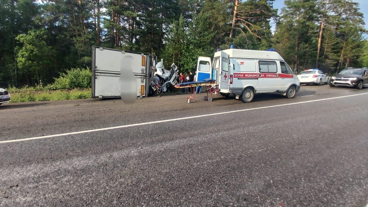 Фура перевернулась на трассе М5 в Челябинской области, водитель погиб