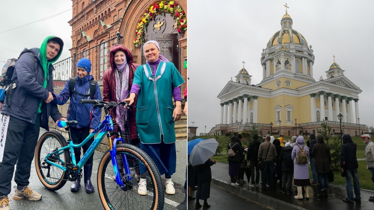 Самому маленькому звонарю Челябинска подарили велосипед