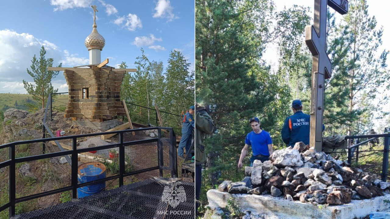 На вершине горы в Челябинской области построили часовню